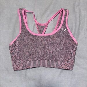 Women's GYMSHARK Pink Marbled Sports Bra